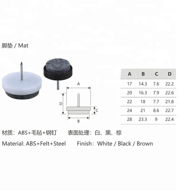 chair plastic furniture glide and leveling feet glides