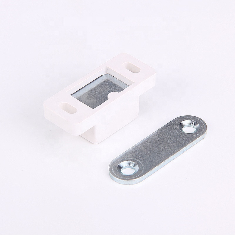 plastic magnetic cabinet door catch with iron plate