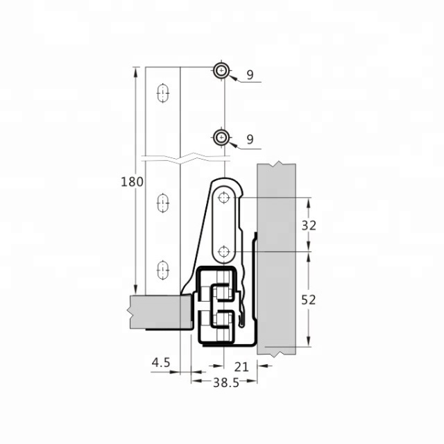 undermount kitchen cabinet drawer slide parts