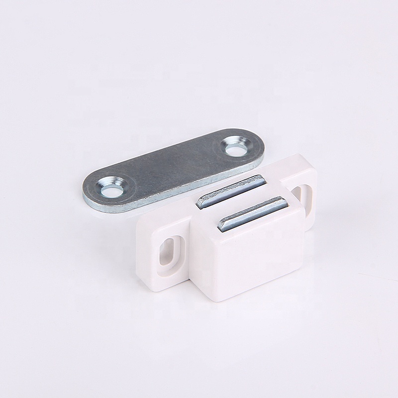 plastic magnetic cabinet door catch with iron plate