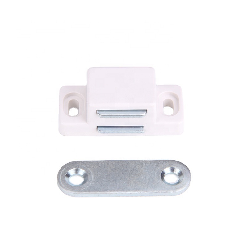 plastic magnetic cabinet door catch with iron plate