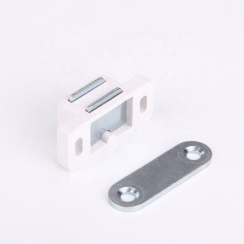 plastic magnetic cabinet door catch with iron plate