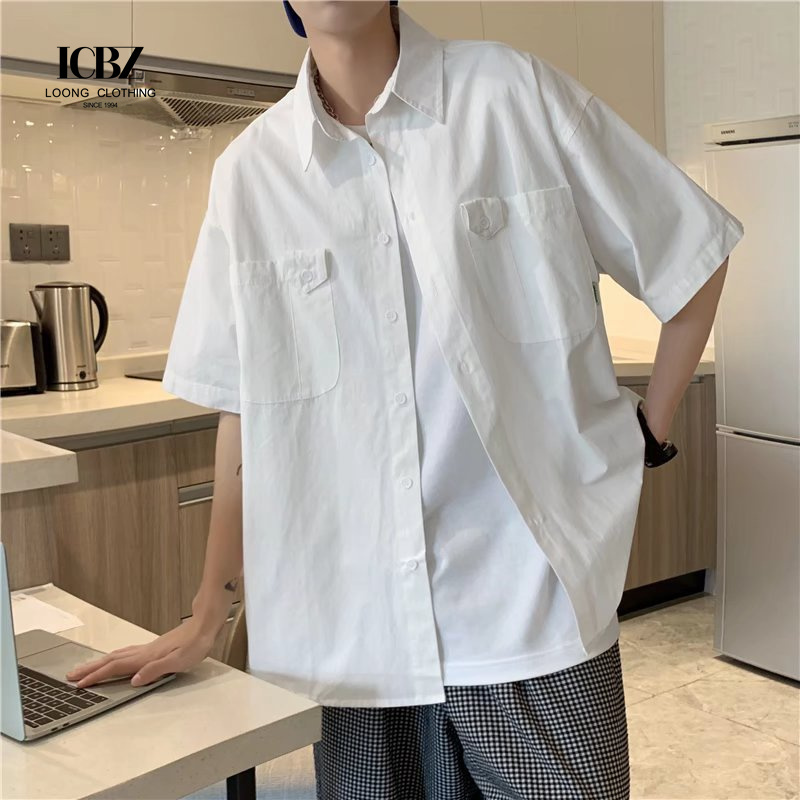 Custom China Wholesale Short Sleeve Poplin Darts for Men's Cotton Mens Dress Shirts Casual Shirt for Men