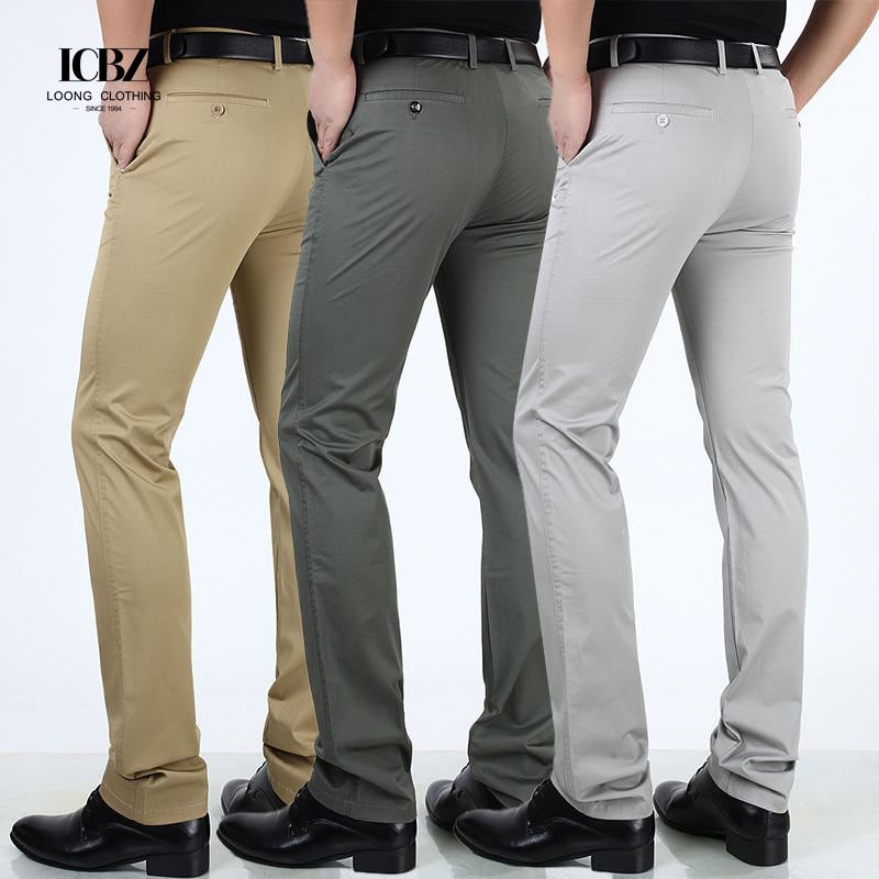 2024 logo print cargo trousers black fitness slim fit chino office pant linen business mens pants golf trousers