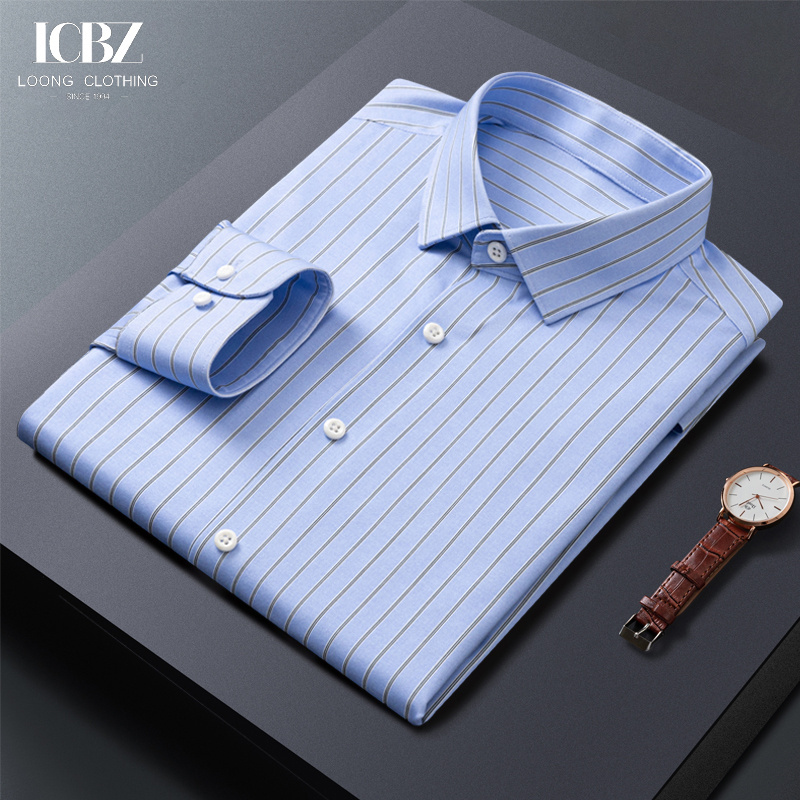 Men's non iron dress shirt cotton 100% luxury dress shirt mens