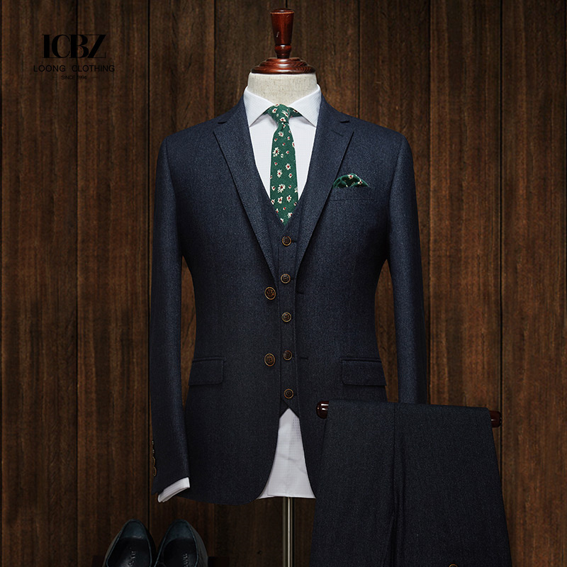 Men Suits 2 Pieces Blazer Vest Pants Set Single Breasted Formal Wedding Business Men's Suits for Men