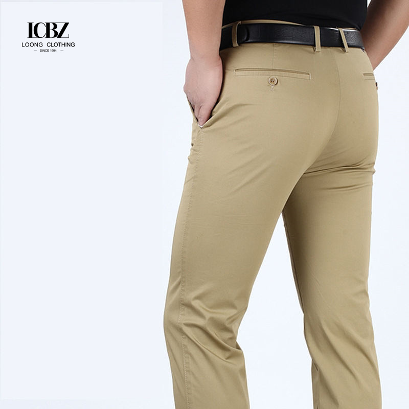 2024 logo print cargo trousers black fitness slim fit chino office pant linen business mens pants golf trousers