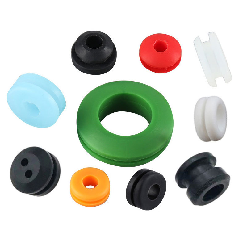 LongCheng High Quality Custom Made square silicone rubber grommet black rubber cable silicone rubber grommet