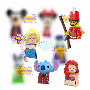 PG8225 Hot Cartoon Anime Character Switch Ariel Mini Assembled Building Block Figures Toys for Kids Christmas Halloween Gifts