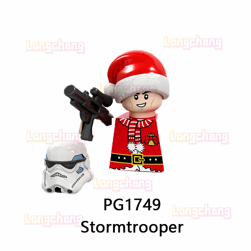 PG8200 Christmas Toys SW Movie Star Series Darth Vader Rebel Pilot Han Solo Leia Obi-Wan Trooper Wars Mini Building Block Toys