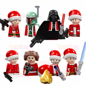 PG8200 Christmas Toys SW Movie Star Series Darth Vader Rebel Pilot Han Solo Leia Obi-Wan Trooper Wars Mini Building Block Toys