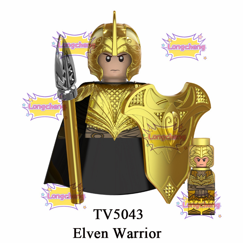 TV6406 Medieval Times DIY Mini Character Elven Warrior Elven Archer Haldir Solider Building Block Bricks Kids Collect Toys