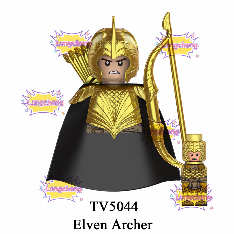 TV6406 Medieval Times DIY Mini Character Elven Warrior Elven Archer Haldir Solider Building Block Bricks Kids Collect Toys