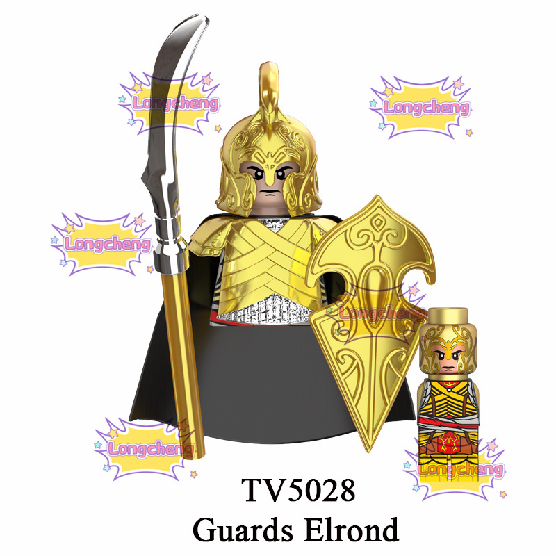 TV6404 Hot Movie Solider Warrior Series Noldo Guard Elrond Naldo Archer Figure Kids Educational Building Block Figure Mini Toy