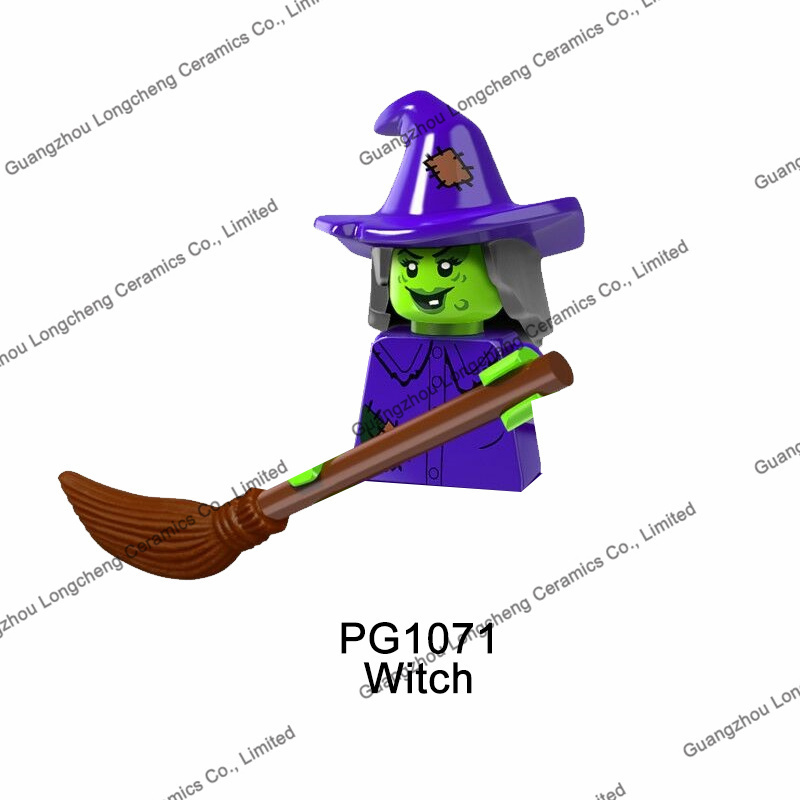 Halloween Horror Witch Ghost Queen Akasha Scarecrow Zombies Pumpkin Man Vampire Mini Building Block Figures Kid's Toys PG8080