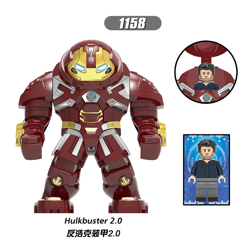 XH1157 - XH1159 Super Heroes Large Hulkbuster Avenges Endgame Action Figures Model Building Blocks Gifts For Children Toys