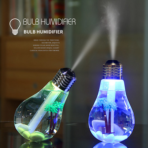 400ML Home Mini Cool Mist Humidifier Bulb with USB Night Light Colorful Air Diffuser and Aroma Diffuser for Home Office Gift