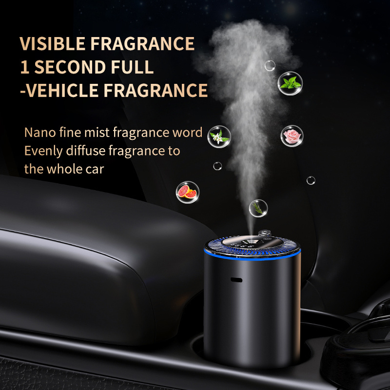 2023 Latest Battery Led Night Light Humidifier automatic fragrance diffuser Car Essential Oil With Star Light