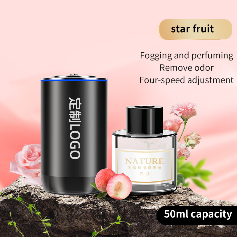 2023 Latest Battery Led Night Light Humidifier automatic fragrance diffuser Car Essential Oil With Star Light