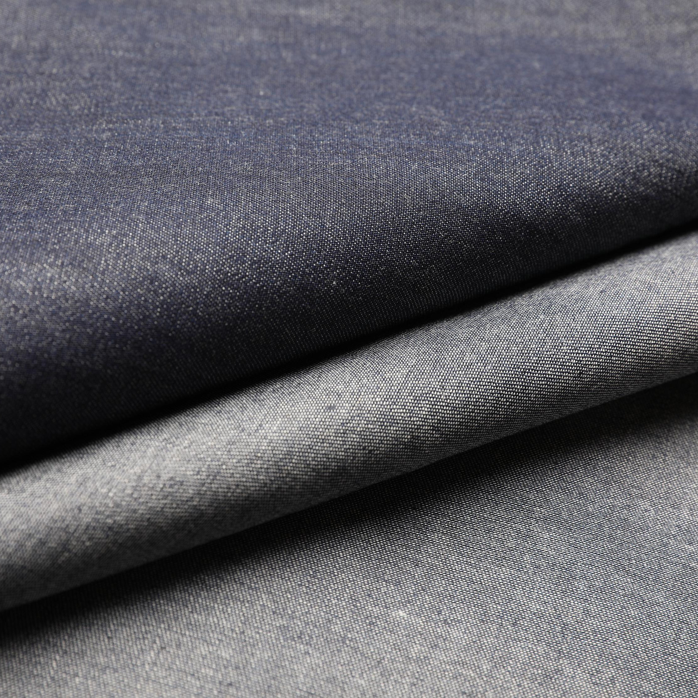 High Quality 1/2 twill cotton elastane fabric, blue-black bamboo stretch denim fabric prices