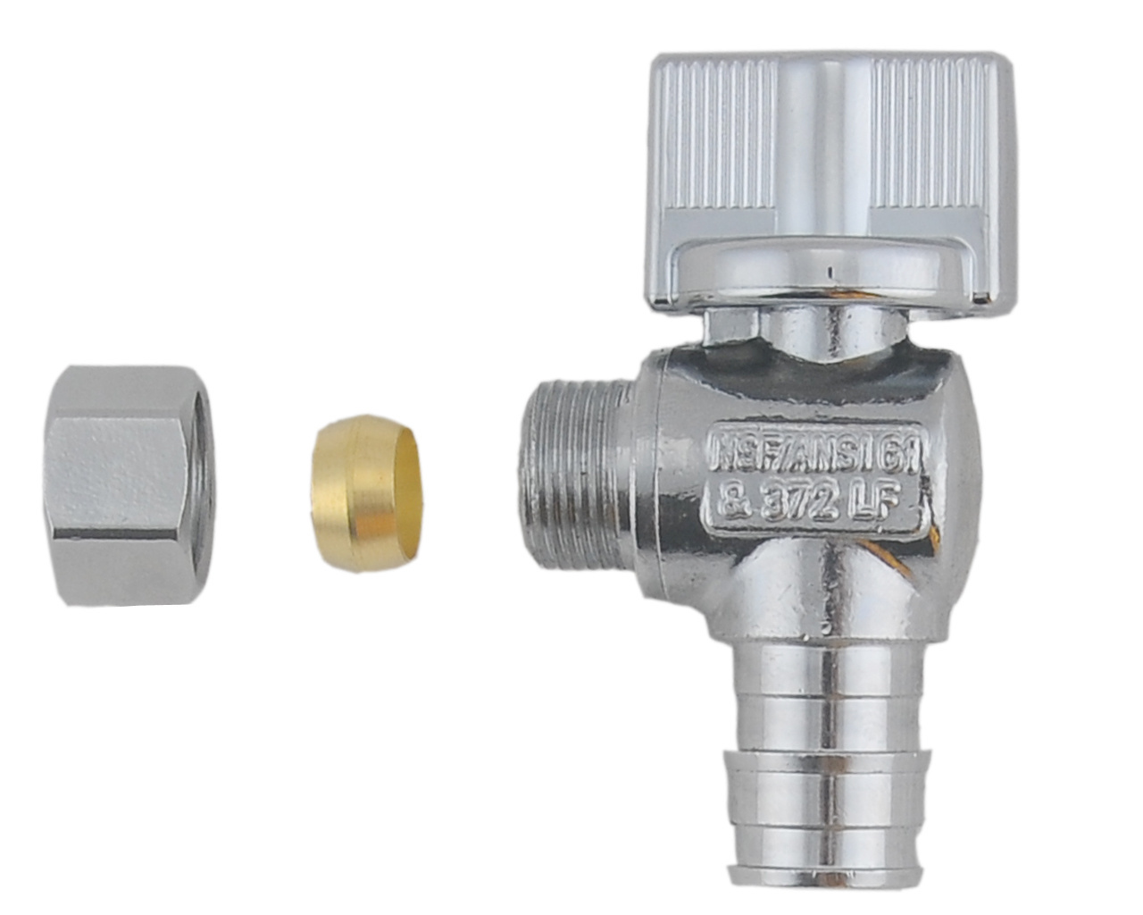 1/4 Turn Lead Free & DZR Solid Brass F1960 Angle Shut Off Valve.