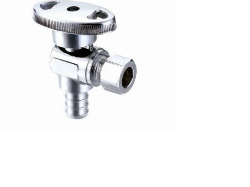 F1807 1/4 Turn Lead Free & DZR Solid Brass  PEX X OD  compression  Angle Supply Stop Shut Off Valve.