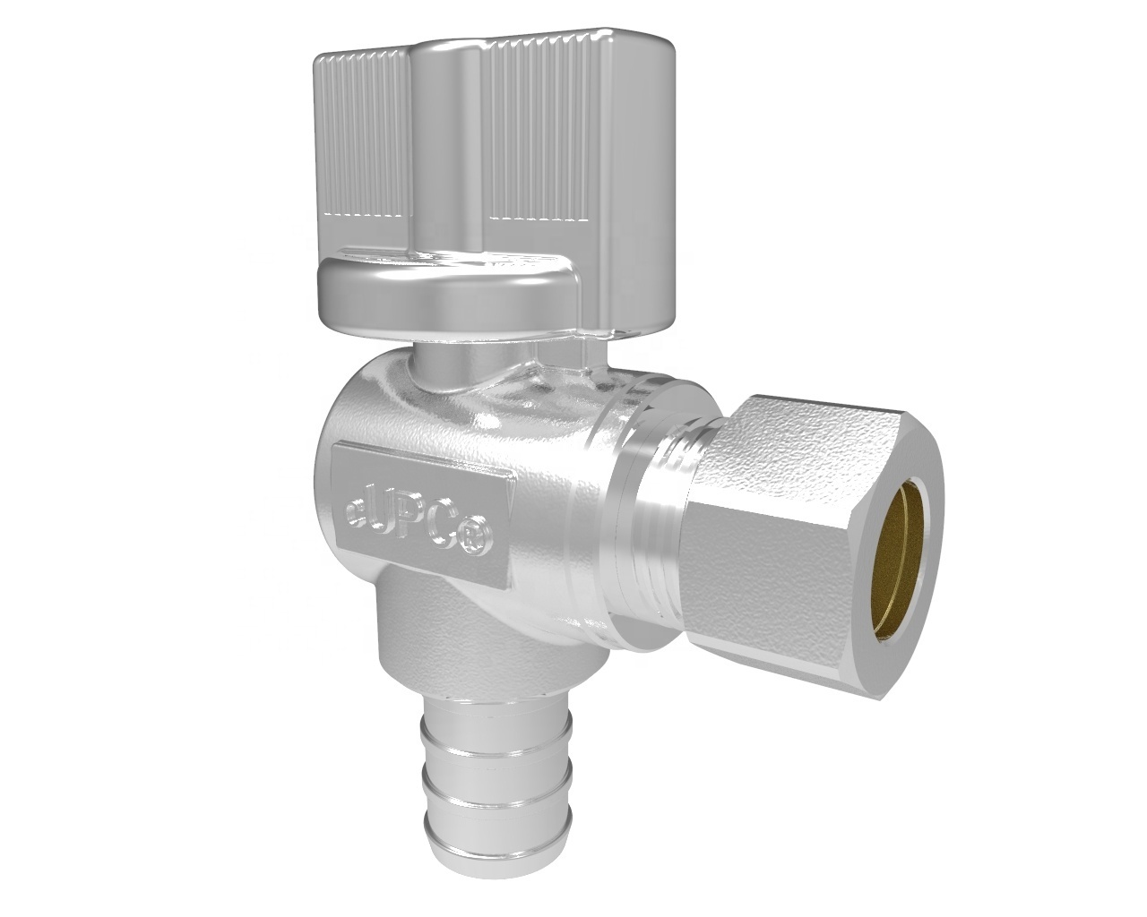 F1807 1/4 Turn Lead Free & DZR Solid Brass  PEX X OD  compression  Angle Supply Stop Shut Off Valve.