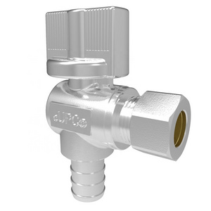 F1807 1/4 Turn Lead Free & DZR Solid Brass  PEX X OD  compression  Angle Supply Stop Shut Off Valve.