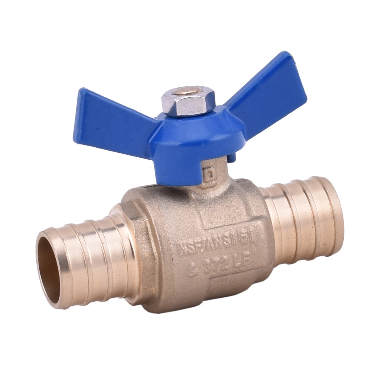 3/4 inch Pex Ball Valve  with Butterfly Handle (Red/Blue) for Pex B Pipe