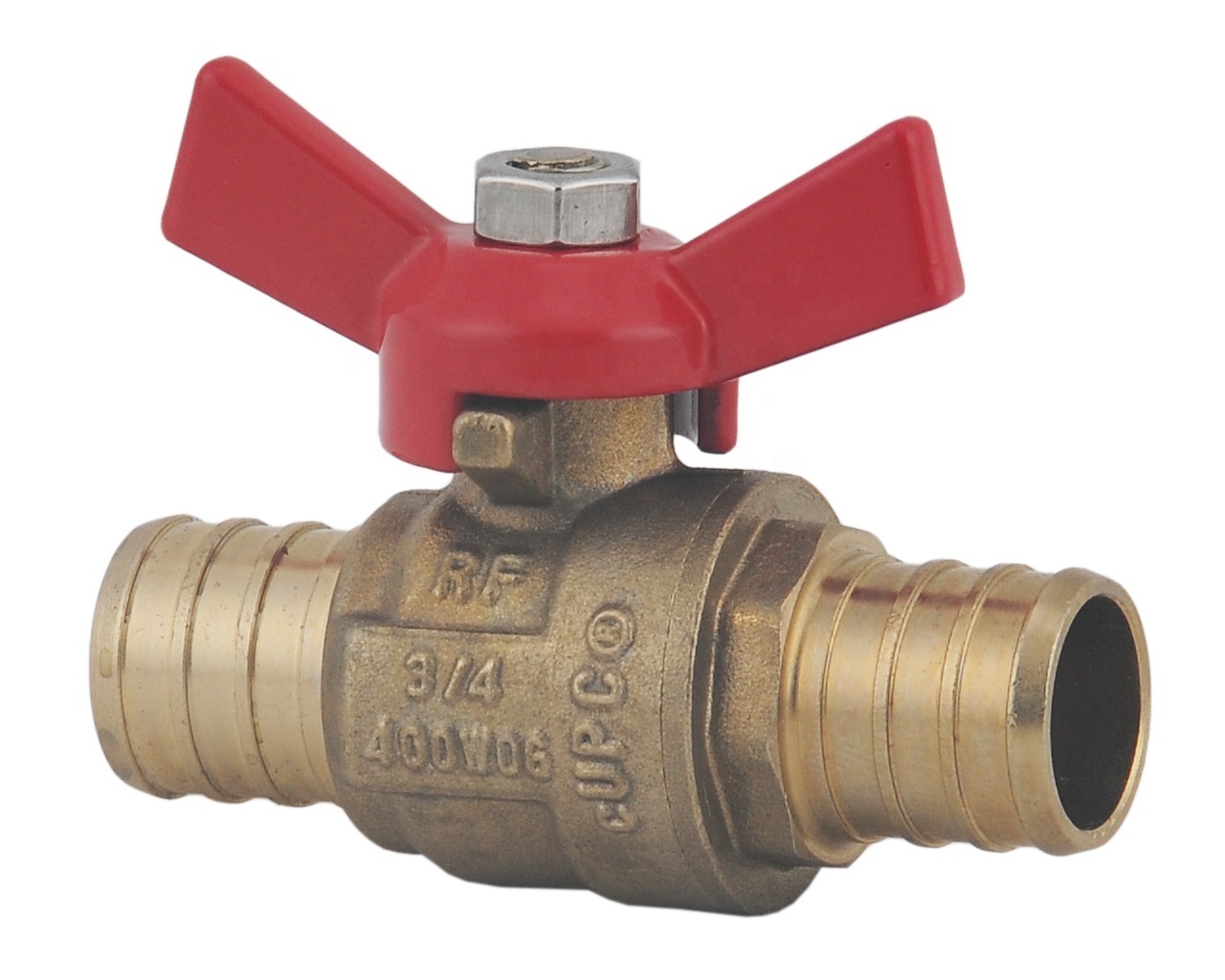 3/4 inch Pex Ball Valve  with Butterfly Handle (Red/Blue) for Pex B Pipe