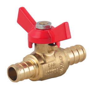 F1807 PEX Ball Valve,  Pex Shut Off Valve 1/2"  with Butterfly Handle (Red or Blue) for Pex-A,Pex-B or Pex-C Tubing