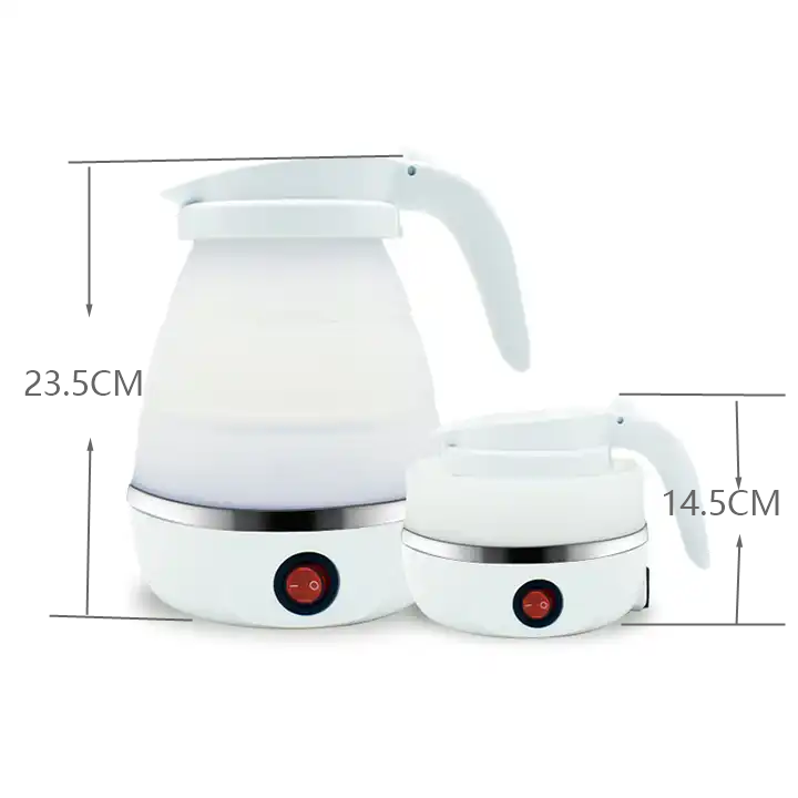 1.2L Mini Silicone Portable Collapsible Electric Kettle Foldable Electric Tea Kettle For Travel Camping