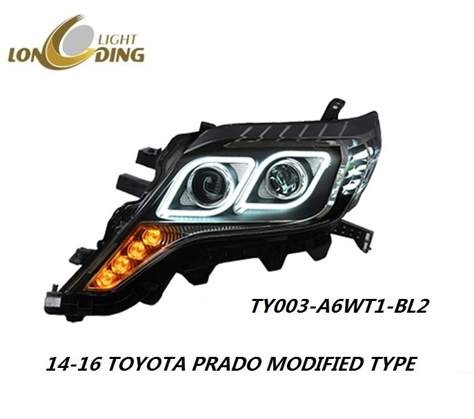 Longding Auto lamp for 2014-2016 Toyota Prado high quality modified HID Xenon head lights with LED DRL Hella 5 Lens