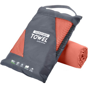 Custom Rainleaf Microfiber Perfect Travel Sports Fitness Sweat Fast Drying Good Absorbent Sports Gym Towels With Mesh Bag