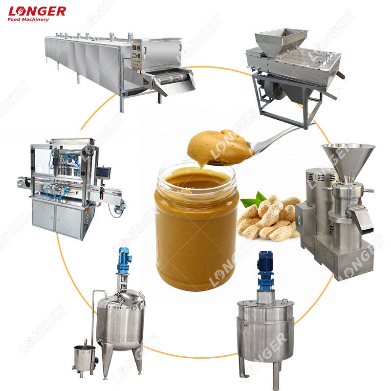 Commercial Sesame Groundnut Grinding Peanut Butter Pistachio Paste Processing Equipment Peanut Butter Production Line