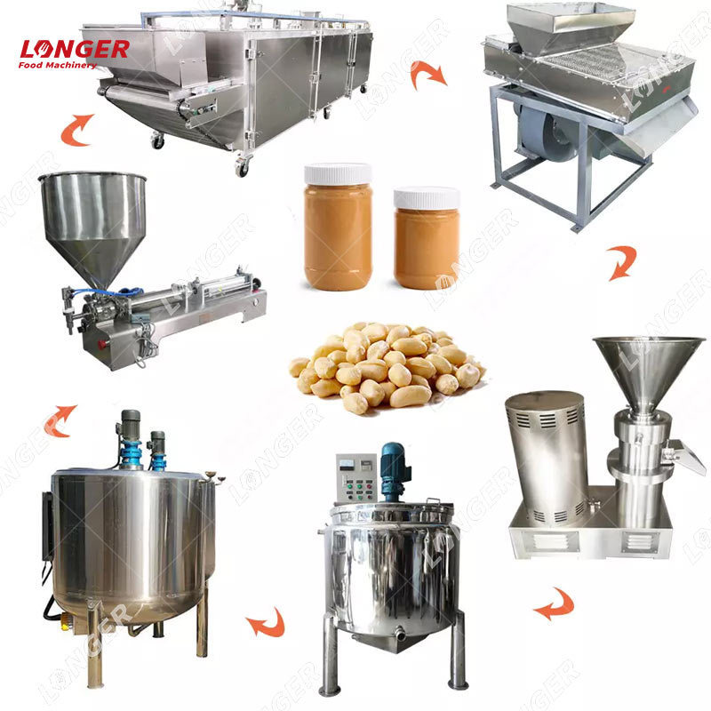 Industrial Peanut Butter Processing Production Line Automatic Peanut Butter Making Machine