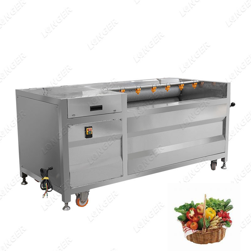 Industrial Carrot Peanut Brush Sweet Potato Washing Peeling Machine