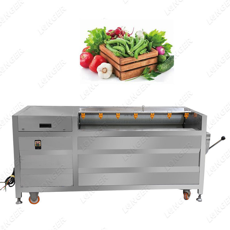 Industrial Carrot Peanut Brush Sweet Potato Washing Peeling Machine