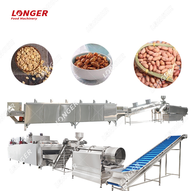 Automatic Almond Walnut Butter Roasting Machine Industrial Roasting Machine Peanut Roasting Seasoning Production Line