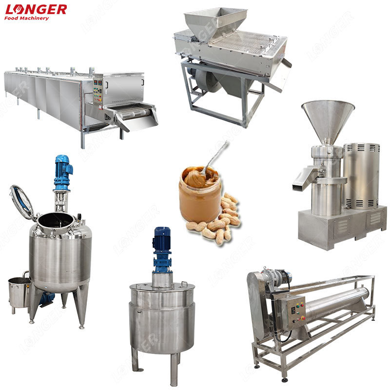 Commercial Sesame Groundnut Grinding Peanut Butter Pistachio Paste Processing Equipment Peanut Butter Production Line