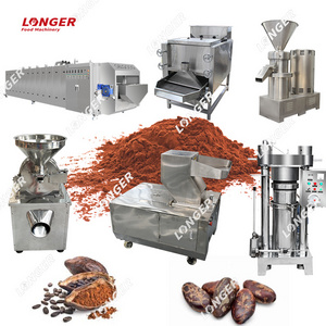 Cocoa To Chocolate Bar Making Line Cocoa Powder Plant Cocoa Processing Machine Grinder