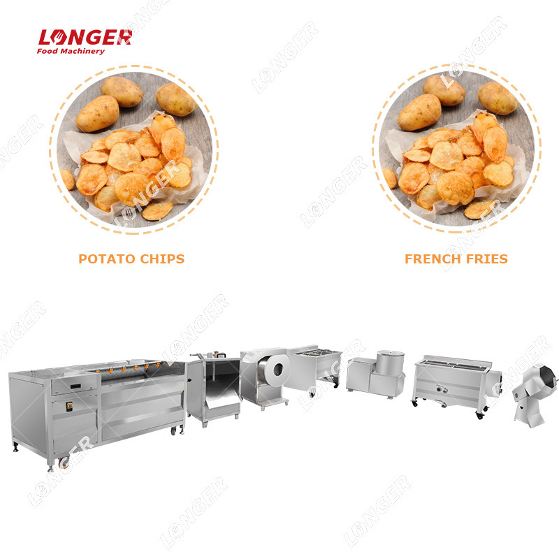 Factory Price Small Scale French Fries Frozen Potato Flakes Production Line Sweet Potato Chips Making Machine