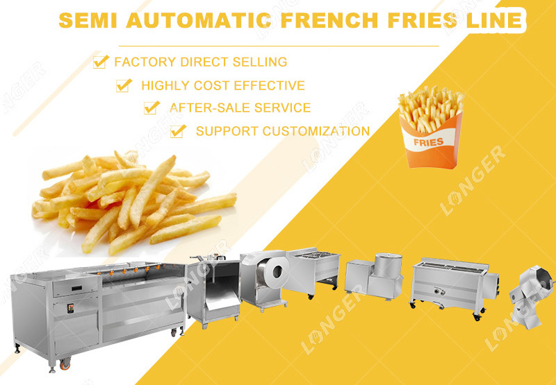 Factory Price Small Scale French Fries Frozen Potato Flakes Production Line Sweet Potato Chips Making Machine