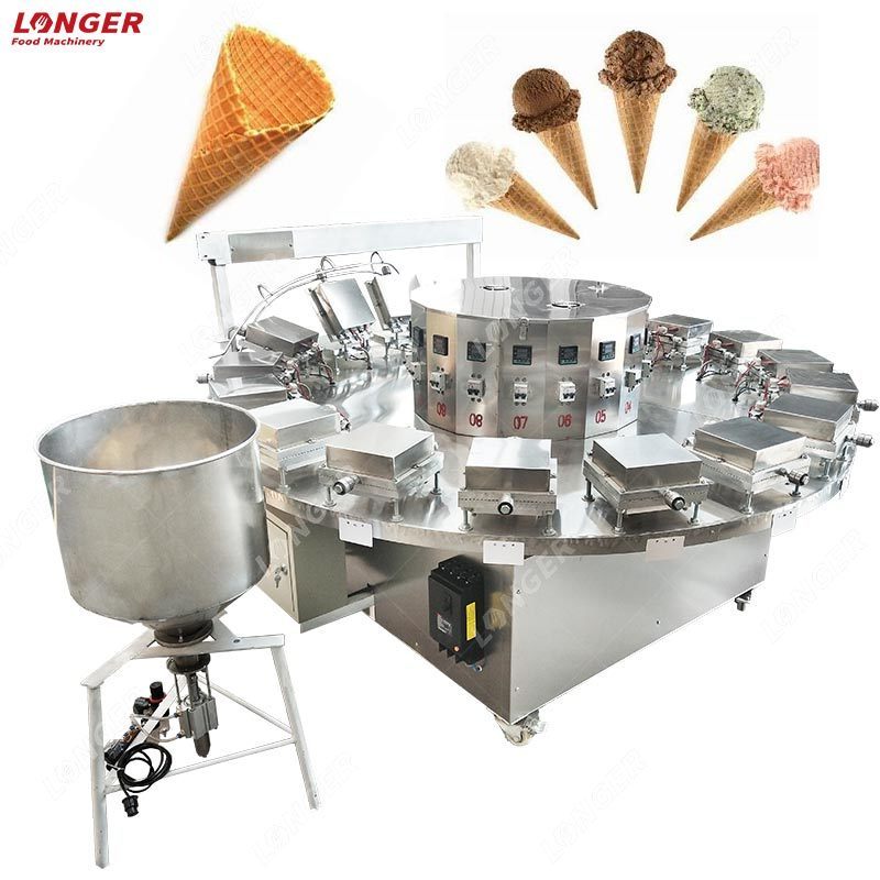 Semi Automatic Waffle Cone Machine Gelato Cone Making Machine