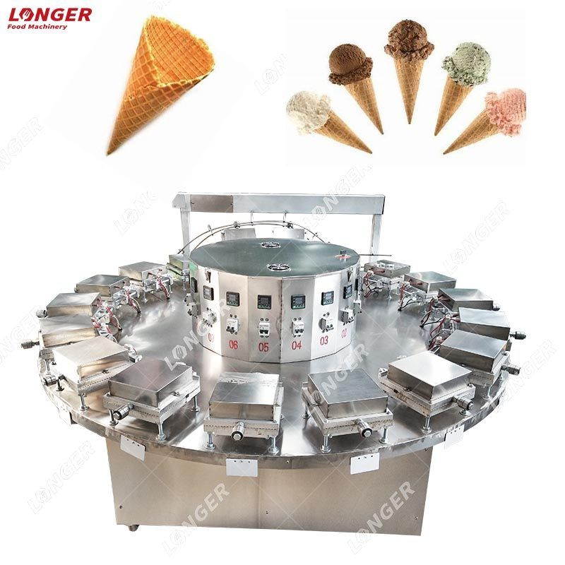 Semi Automatic Waffle Cone Machine Gelato Cone Making Machine