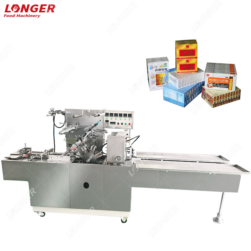 Automatic Chocolate Candy Wrapper Over Wrapping Packaging Tea Packing Machine In Small Box With Wrap Cover