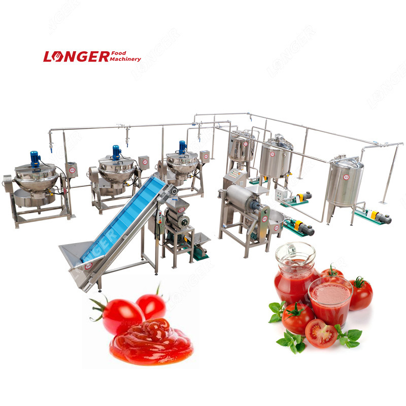 Commercial Small Complete Tomato Paste and Ketchup Processing Machine Tomato Puree Production Line