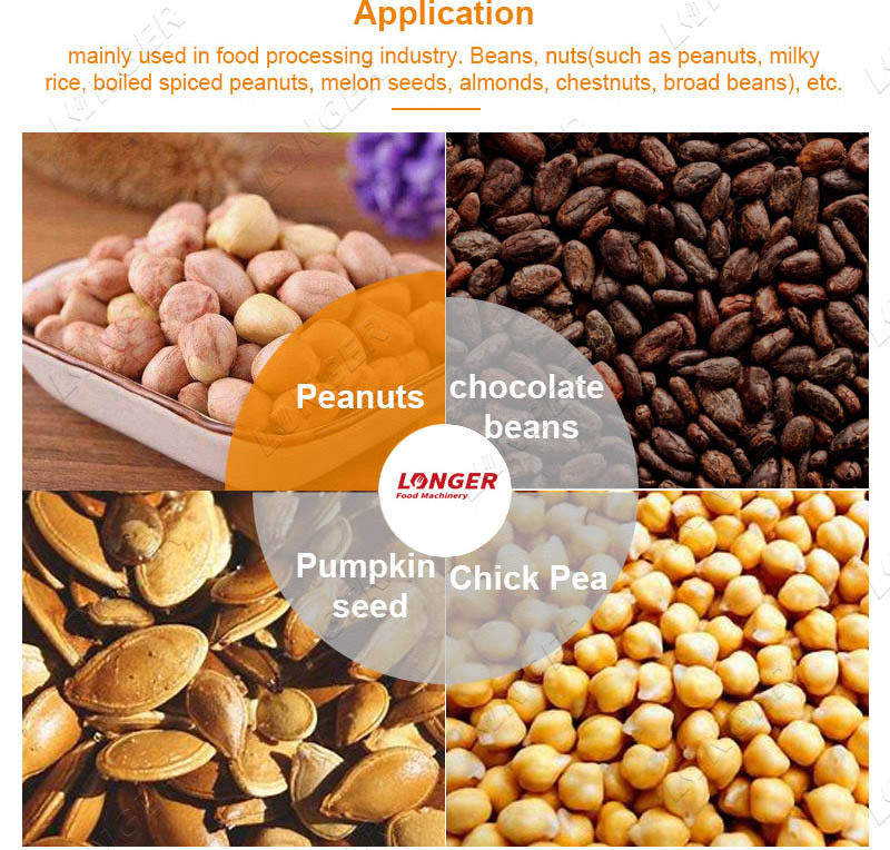 Industrial Peanut Roasting Machinery Price Drum Seeds Cocoa Bean Roaster