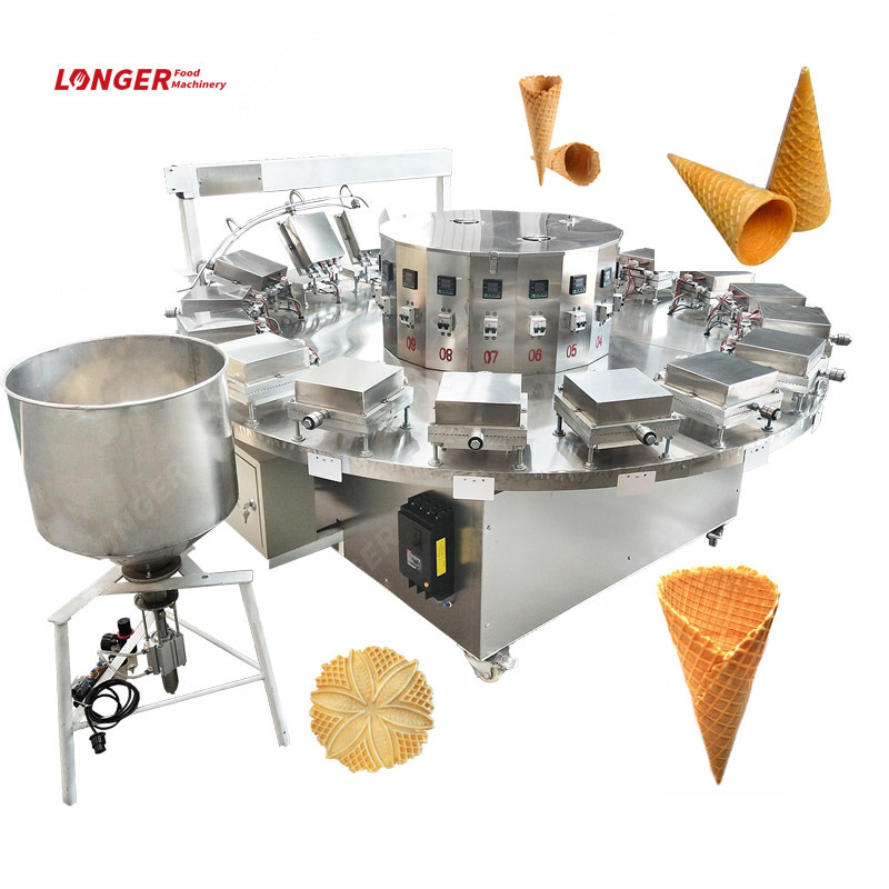 Commercial Used Pizzelle Machine Rolled Sugar Ice Cream Cone Moulding Machine