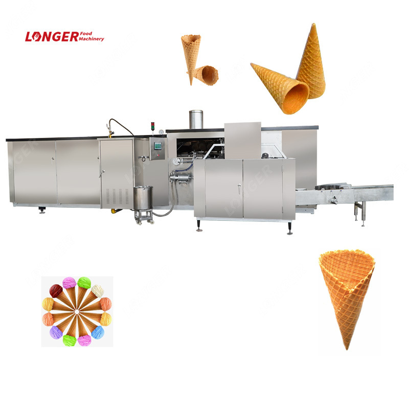 Manufacturers Sale Fully Automatic Rolled Sugar Ice Cream Cone Making Machine Price